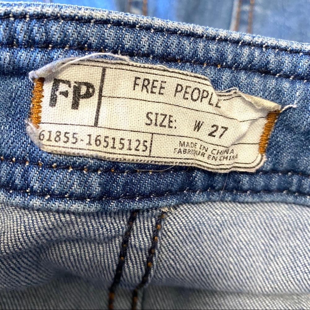 Free People Be Mine Zipper Shorts Denim Size 27 - Picture 4 of 6